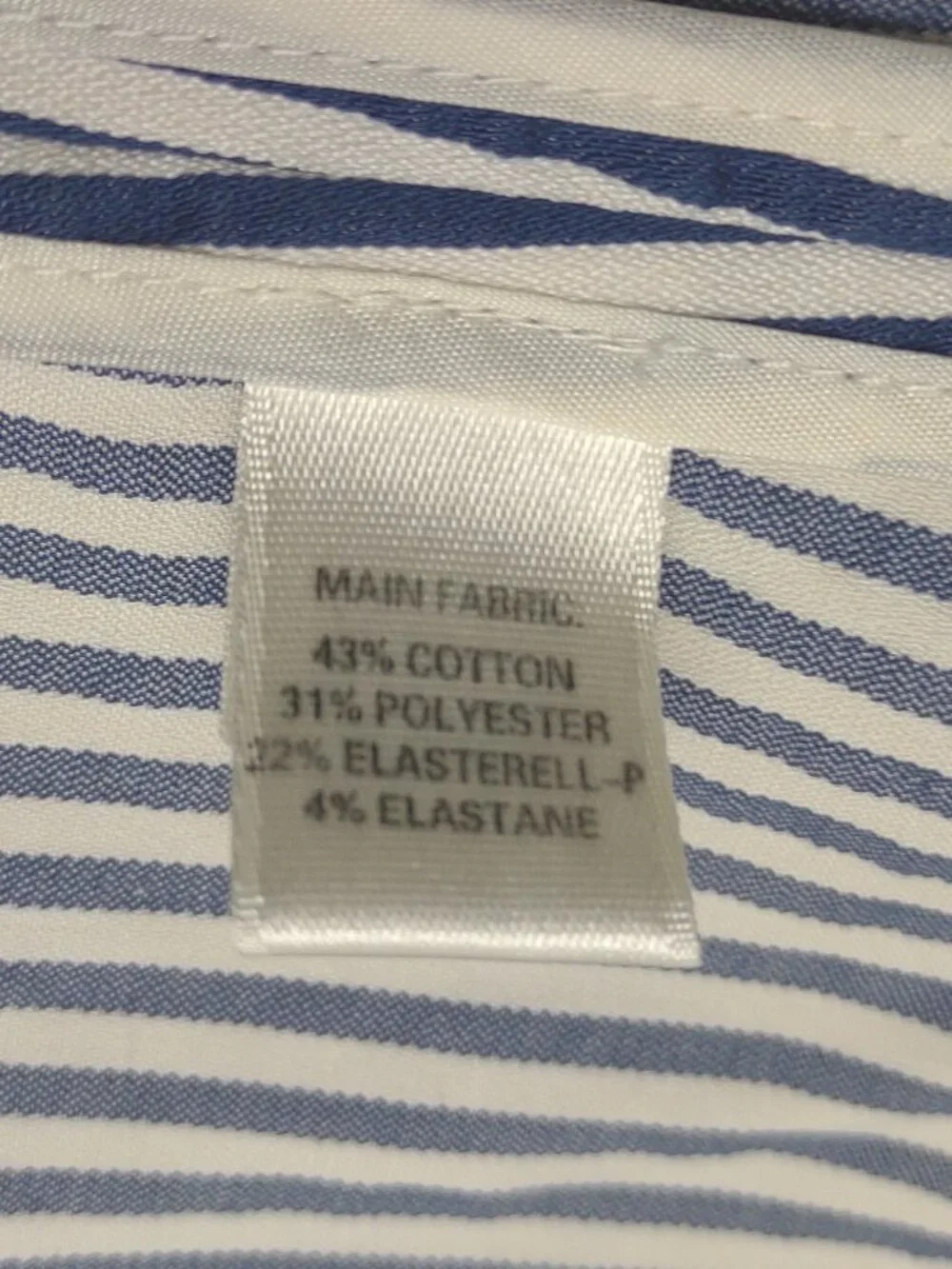 St. John blue white striped tabbed sleeve button front blazer jacket womens 4 - Picture 10 of 10